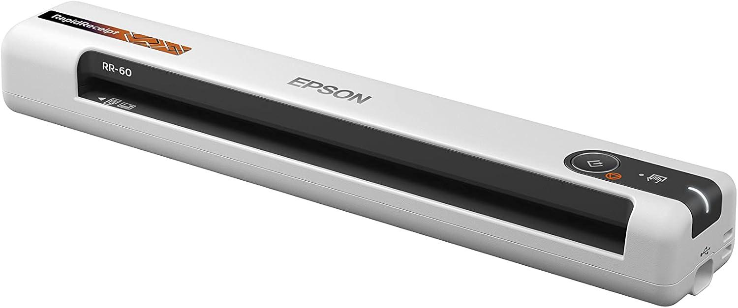 imageEpson RapidReceipt RR60 Mobile Color Receipt ampamp Document Scanner with ScanSmart AI PRO Receipt Management ampamp PDF Software for PC ampamp MacRR60 New