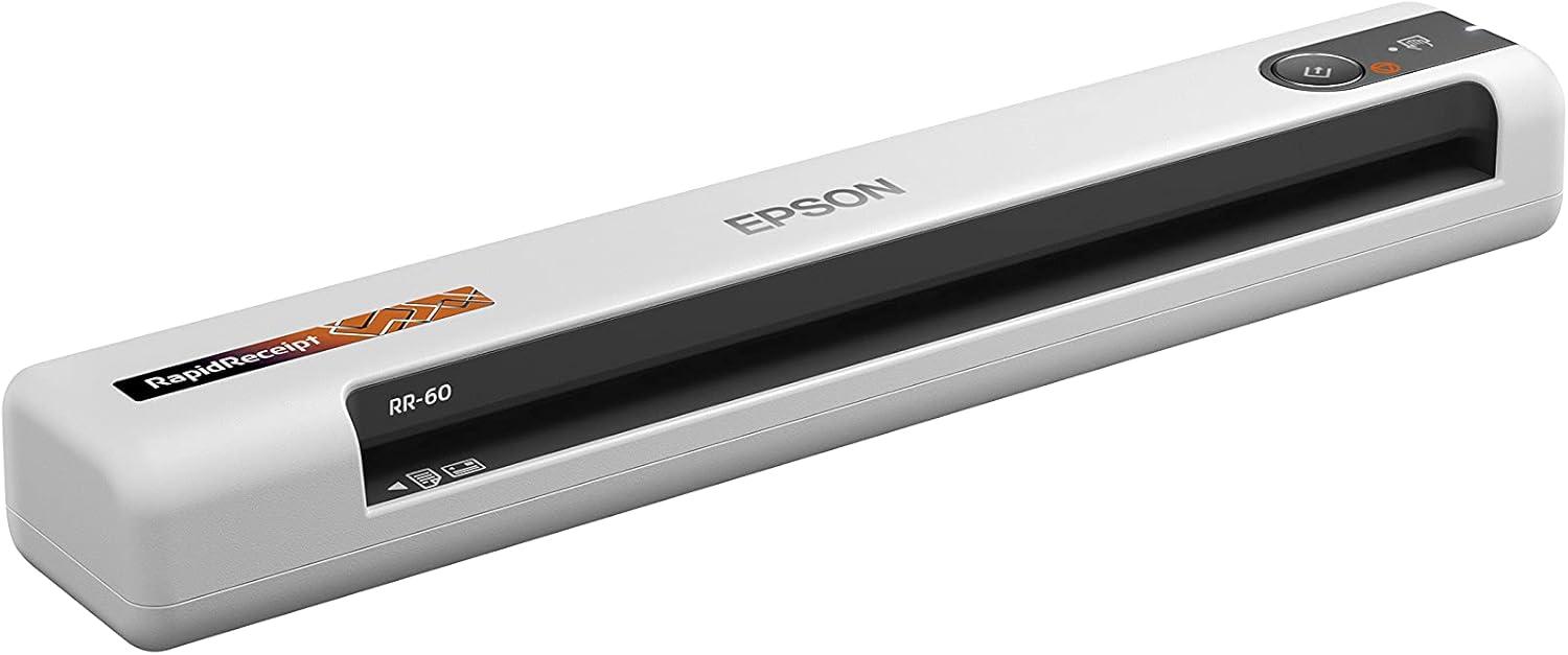 imageEpson RapidReceipt RR60 Mobile Color Receipt ampamp Document Scanner with ScanSmart AI PRO Receipt Management ampamp PDF Software for PC ampamp MacRR60 New