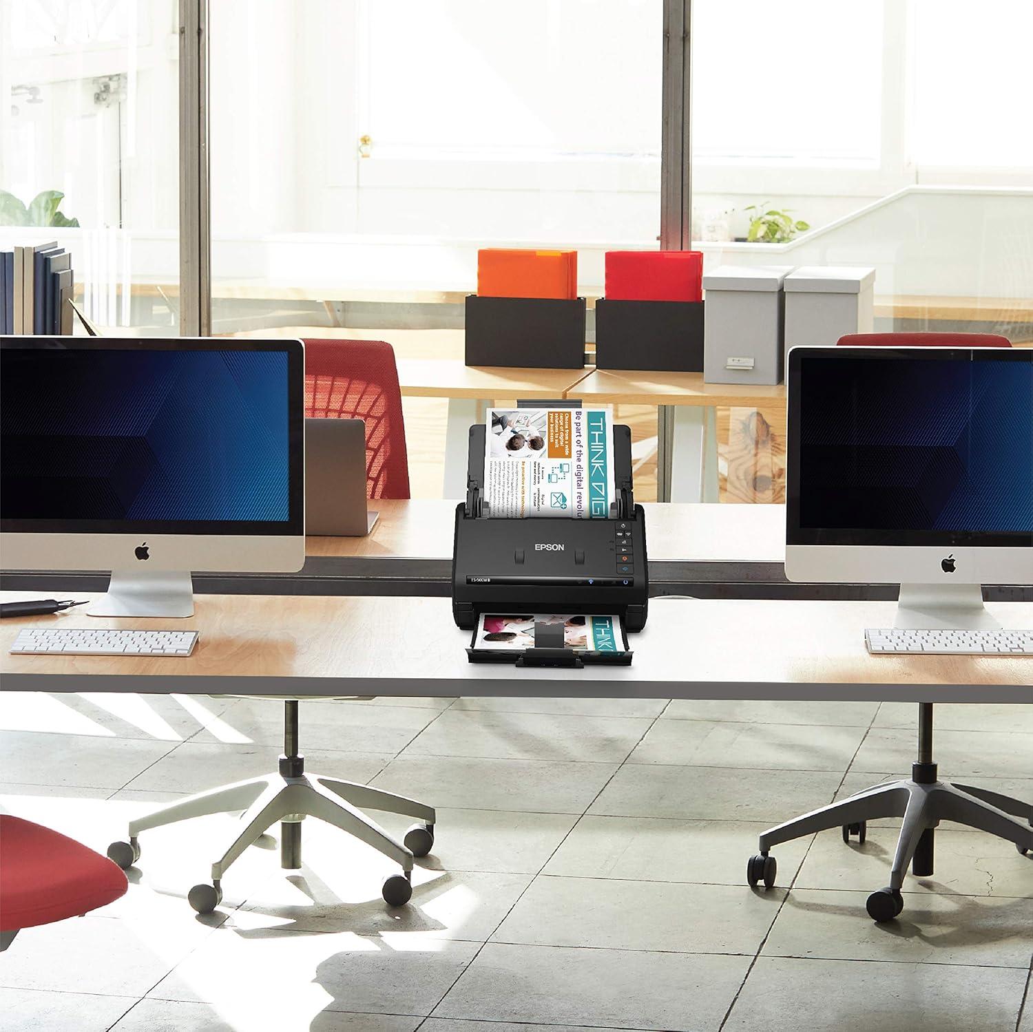 imageEpson Workforce ES500W II Wireless Color Duplex Desktop Document Scanner for PC and Mac with Auto Document Feeder ADF and Scan from Smartphone or Tablet RenewedES500W II  Renewed