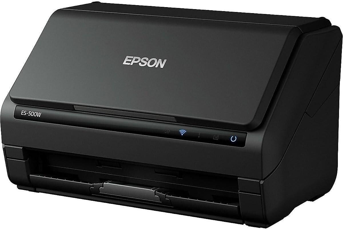 imageEpson Workforce ES500W II Wireless Color Duplex Desktop Document Scanner for PC and Mac with Auto Document Feeder ADF and Scan from Smartphone or Tablet RenewedES500W New