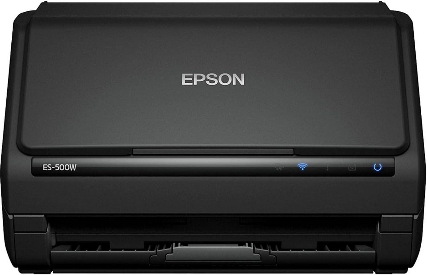 imageEpson Workforce ES500W II Wireless Color Duplex Desktop Document Scanner for PC and Mac with Auto Document Feeder ADF and Scan from Smartphone or Tablet RenewedES500W New