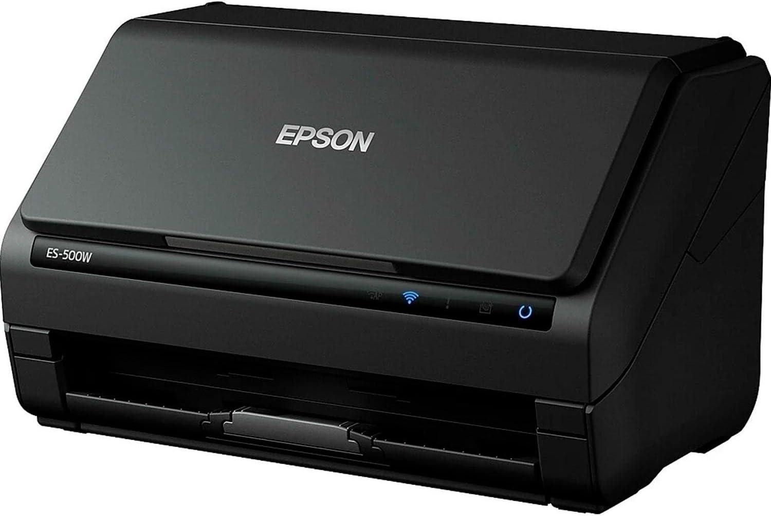 imageEpson Workforce ES500W II Wireless Color Duplex Desktop Document Scanner for PC and Mac with Auto Document Feeder ADF and Scan from Smartphone or Tablet RenewedES500W New