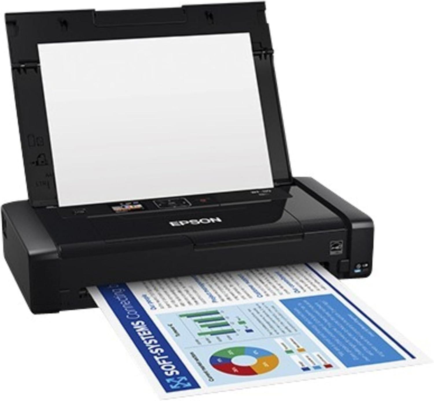 imageEpson Workforce WF110 Wireless Color Mobile Printer Black SmallPrinter