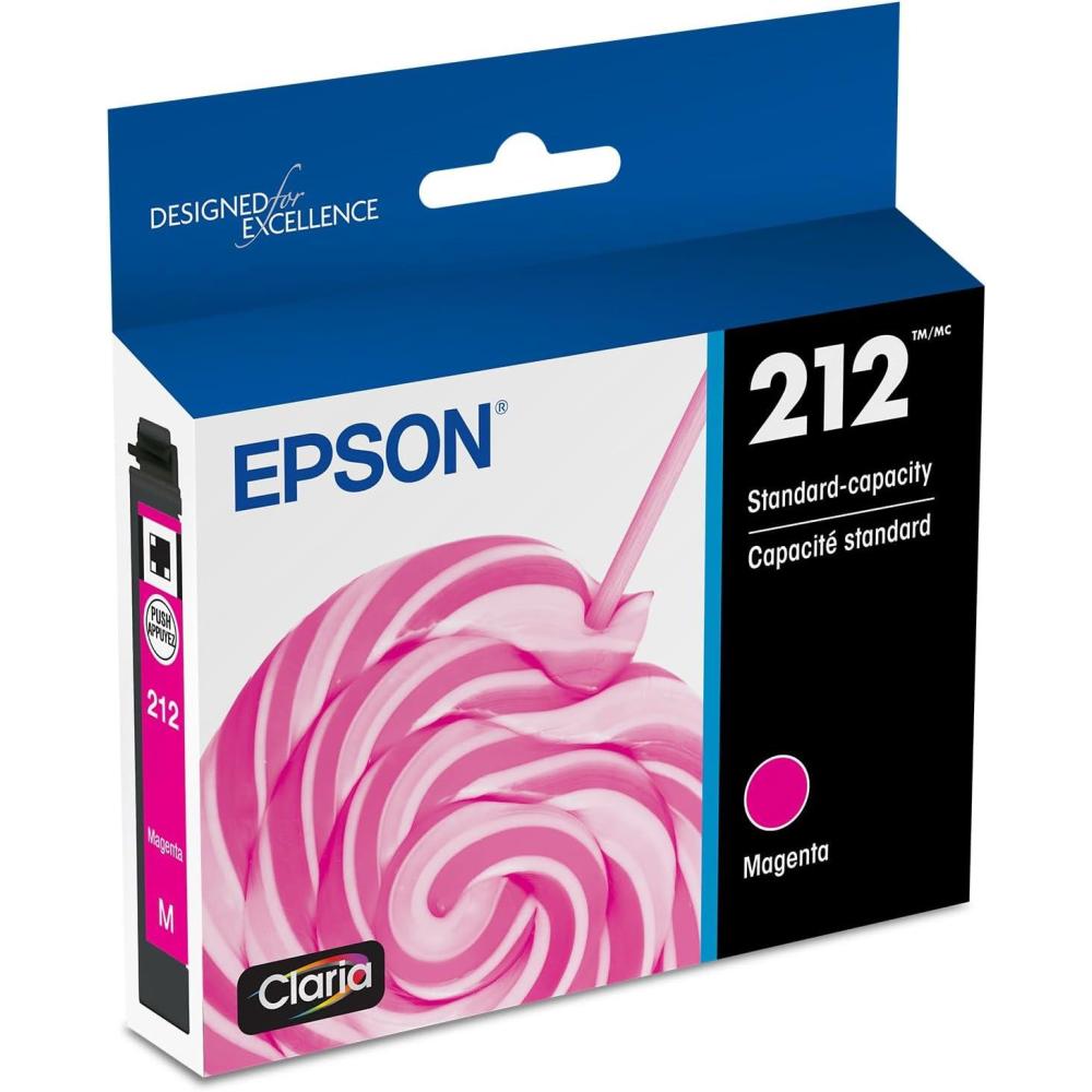 imageEPSON 212 Claria Ink Standard Capacity Magenta Cartridge T212320S Works with WorkForce WF2830 WF2850 Expression XP4100 XP41051 Count Pack of 1