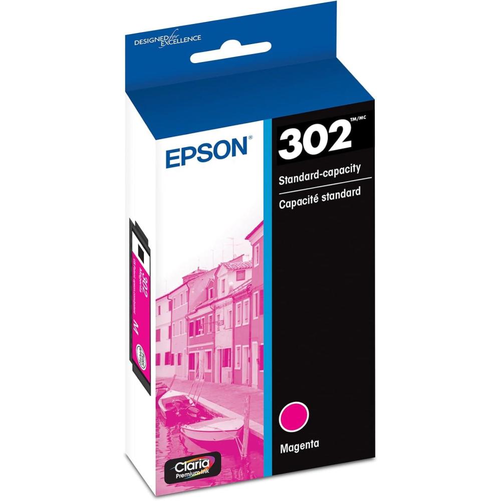 imageEPSON 302 Claria Premium Ink Standard Capacity Color Combo Pack T302520S Works with Expression Premium XP6000 XP6100Magenta