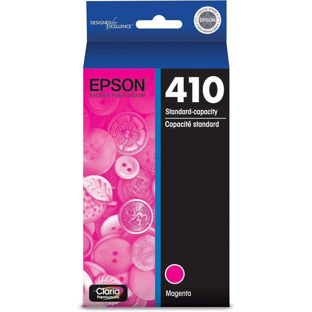 imageEPSON 410 Claria Premium Ink Standard Capacity Magenta Cartridge T410320S Works with Expression Premium XP530 XP630 XP640 XP7100 XP830