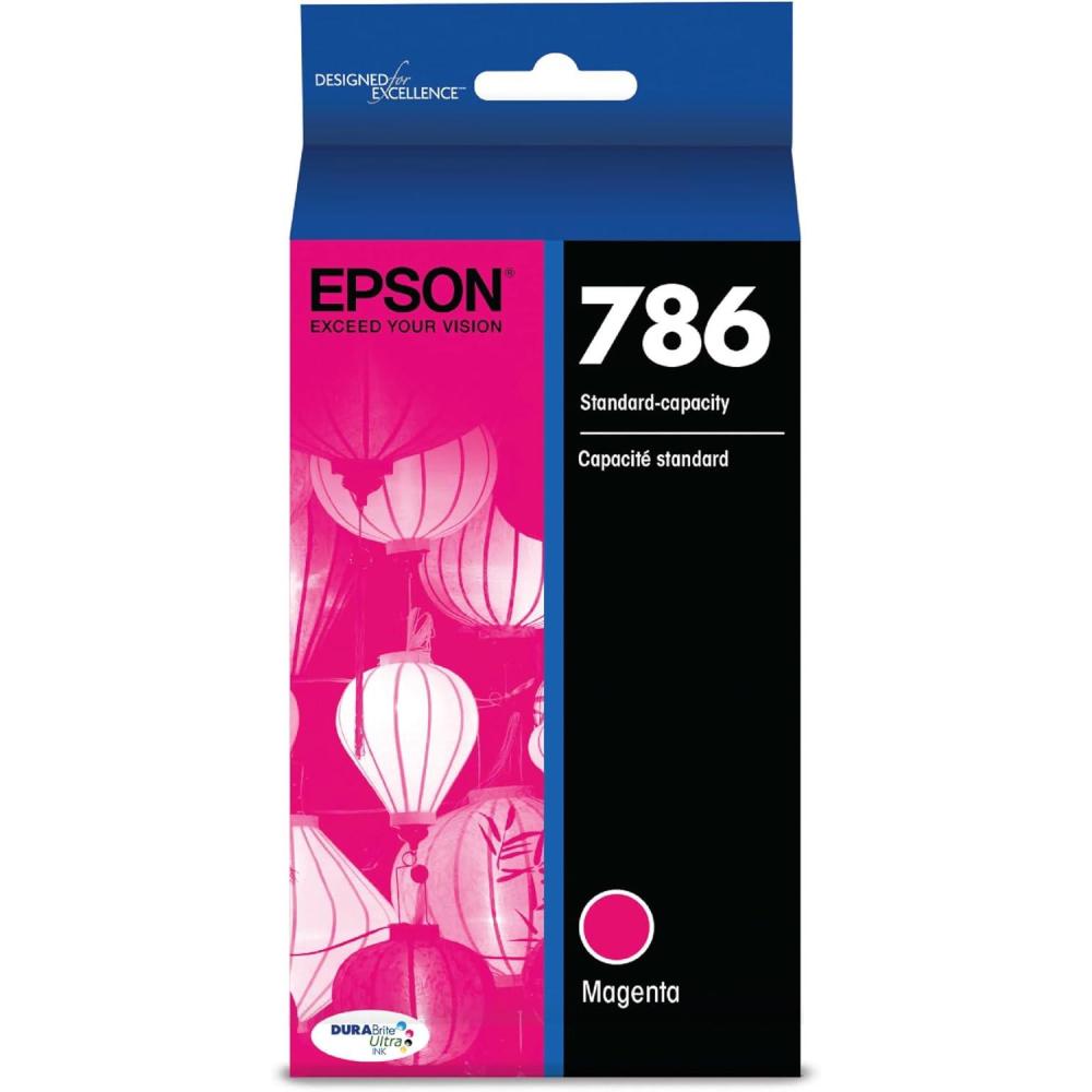 imageEPSON 786 DURABrite Ultra Ink Standard Capacity Magenta Cartridge T786320 Works with WorkForce WF5110 WF5190 WF5620 WF5690