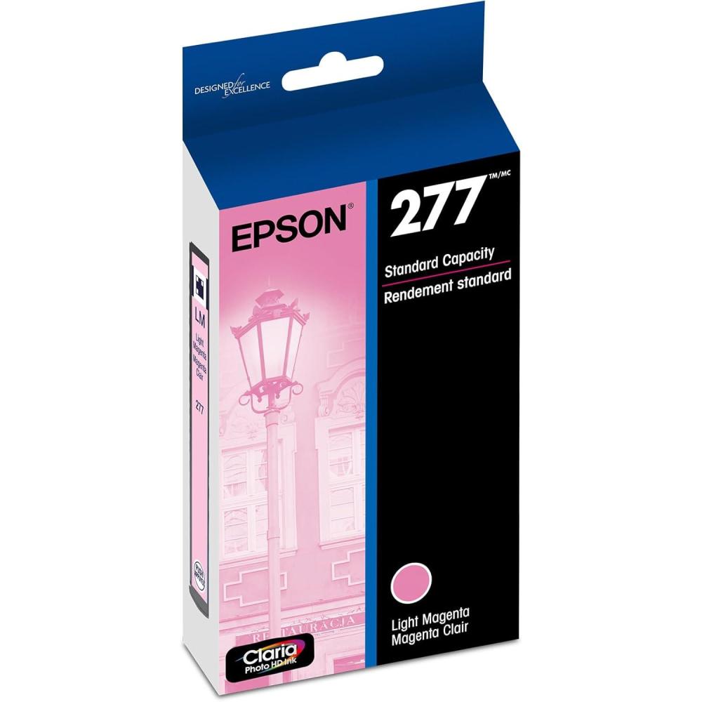 imageEpson 277 Claria Photo HD Ink Standard Capacity Light Magenta Cartridge T277620 Works with Expression Photo XP850 XP860 XP950 XP960 XP9701 Count Pack of 1