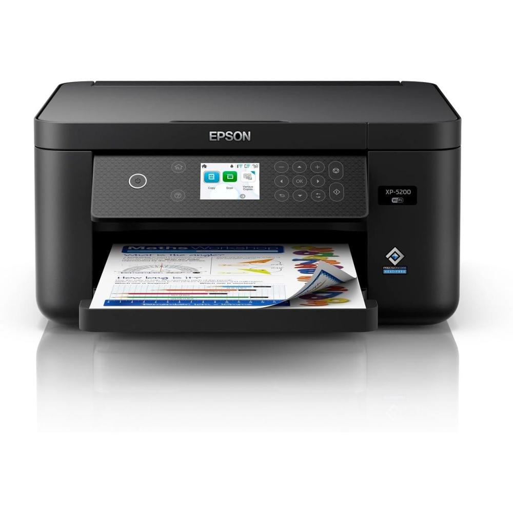 imageEpson Expression Home XP5200 Wireless Color AllinOne Printer with Scan Copy Automatic 2Sided Printing Borderless Photos 150Sheet Paper Tray and 24quot Color DisplayBlackXP5200