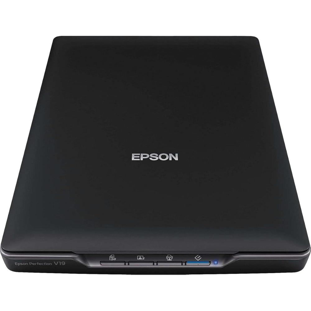 imageEpson Perfection V19 II Color Photo and Document Flatbed Scanner with 4800 dpi Optical Resolution USB Power and HighRise Removable LidPerfection V19