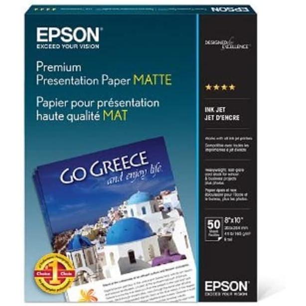 imageEpson Premium Presentation Paper MATTE 8x10 Inches 50 Sheets S041467Bright White