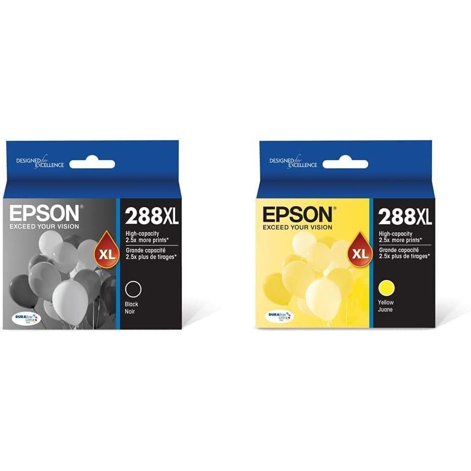 imageEpson T288XL120 288XL Expression Home XP330 340 430 434 440 446 Ink Cartridge Black in Retail Packaging ampamp T288XL420 DURA Ultra Yellow High Capacity Cartridge Ink