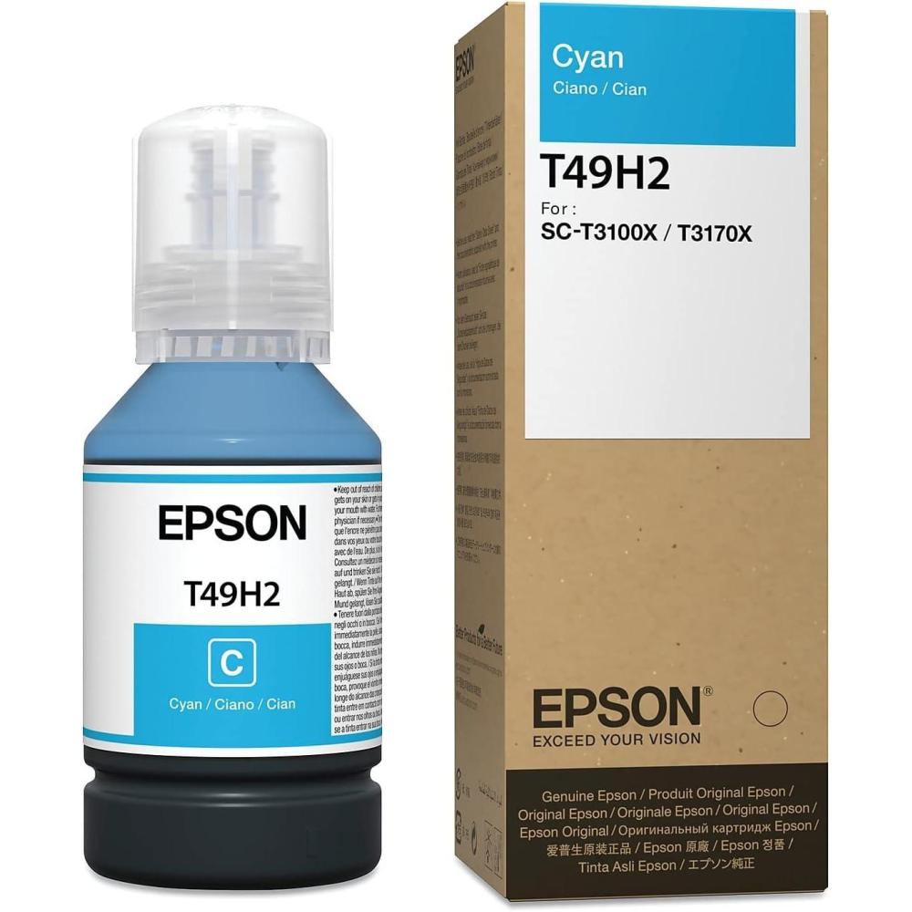 imageEpson T49H Ink Bottle  Cyan 140ml T49H200