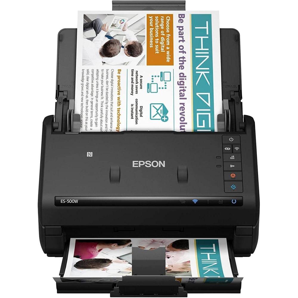 imageEpson Workforce ES500W II Wireless Color Duplex Desktop Document Scanner for PC and Mac with Auto Document Feeder ADF and Scan from Smartphone or Tablet RenewedES500W  New