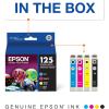 EPSON 125 DURABrite Ultra Ink Black & Color Cartridge Combo Pack For Stylus NX-125, NX-127, NX-130, NX-230, NX-420, NX-530, NX-625, WorkForce WF-320, WF-323, WF-325, WF-520