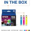 EPSON 125 DURABrite Ultra Ink Standard Capacity Color Combo Pack (T125520-S) Works with Stylus NX-125, NX-127, NX-130, NX-230, NX-420, NX-530, NX-625, WorkForce WF-320, WF-323, WF-325, WF-520