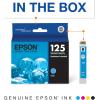 EPSON 125 DURABrite Ultra Ink Standard Capacity Cyan Cartridge (T125220-S) Works with Stylus NX-125, NX-127, NX-130, NX-230, NX-420, NX-530, NX-625, WorkForce WF-320, WF-323, WF-325, WF-520