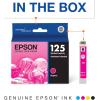 EPSON 125 DURABrite Ultra Ink Standard Capacity Magenta Cartridge (T125320-S) Works with Stylus NX-125, NX-127, NX-130, NX-230, NX-420, NX-530, NX-625, WorkForce WF-320, WF-323, WF-325, WF-520