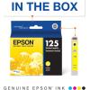 EPSON 125 DURABrite Ultra Ink Standard Capacity Yellow Cartridge (T125420) Works with Stylus NX-125, NX-127, NX-130, NX-230, NX-420, NX-530, NX-625, WorkForce WF-320, WF-323, WF-325, WF-520(1 Count (Pack of 2))
