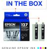 EPSON 127 DURABrite Ultra Ink Black Dual Cartridge Pack For NX-530, NX-625, WF-3520, WF-3530, WF-3540, WF-545, WF-60, WF-630, WF-633, WF-635, WF-645, WF-7010, WF-7510, WF-7520, WF-840, WF-845(Dual pack (Pack of 4))