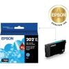 EPSON 202 Claria Ink High Capacity Yellow Cartridge (T202XL420-S) Works with WorkForce WF-2860, Expression XP-5100(Cyan)