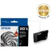EPSON 212 Claria Ink High Capacity Black Cartridge (T212XL120-S) Works with WorkForce WF-2830, WF-2850, Expression XP-4100, XP-4105(212XL Black Ink)