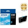 EPSON 220 DURABrite Ultra Ink Standard Capacity Cyan Cartridge (T220220-S) Works with WorkForce WF-2630, WF-2650, WF-2660, WF-2750, WF-2760, Expression XP-320, XP-420, XP-424, 1 Count (Pack of 1)(Cyan)