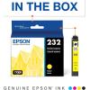 EPSON 232 Claria Ink Standard Capacity Yellow Cartridge (T232420-S) Works with WorkForce WF-2930, WF-2950, Expression XP-4200, XP-4205(1 Count (Pack of 2))