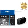 EPSON 252 DURABrite Ultra Ink Standard Capacity Black Dual Cartridge Pack (T252120-D2) Works with WorkForce WF-3620, WF-3640, WF-7110, WF-7610, WF-7620, WF-7710, WF-7720, WF-7210