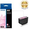 EPSON 312 Claria Photo HD Ink Standard Capacity Light Magenta Cartridge (T312620-S) Works with Expression Photo XP-8500, XP-8600, XP-8700, XP-15000