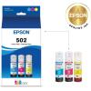 EPSON 502 EcoTank Ink Ultra-high Capacity Bottle Magenta Works with ET-2750, ET-2760, ET-2850, ET-3750, ET-3760, ET-3850, ET-4850, and other select EcoTank models, Magenta(Color combo pack)