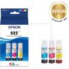 EPSON 522 EcoTank Ink Ultra-high Capacity Bottle Color Combo Pack (T522520-S) Works with EcoTank ET-2720, ET-2800, ET-2803, ET-2840, ET-4700, ET-4800, ET-4810(Ink)