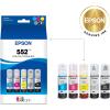 EPSON 552 EcoTank Ink Ultra-high Capacity Bottle Five Color Combo Pack (T552920-S) Works with EcoTank Photo ET-8500, ET-8550(Ink)
