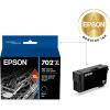 EPSON 702 DURABrite Ultra Ink High Capacity Black Cartridge (T702XL120-S) Works with WorkForce Pro WF-3720, WF-3730, WF-3733(Black)