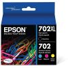 EPSON 702 DURABrite Ultra Ink High Capacity Black Cartridge (T702XL120-S) Works with WorkForce Pro WF-3720, WF-3730, WF-3733(Black and color combo pack)