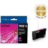 EPSON 702 DURABrite Ultra Ink High Capacity Black Cartridge (T702XL120-S) Works with WorkForce Pro WF-3720, WF-3730, WF-3733(Magenta)