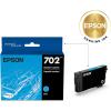 EPSON 702 DURABrite Ultra Ink Standard Capacity Cyan Cartridge (T702220-S) Works with WorkForce Pro WF-3720, WF-3730, WF-3733