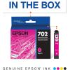 EPSON 702 DURABrite Ultra Ink Standard Capacity Magenta Cartridge (T702320-S) Works with WorkForce Pro WF-3720, WF-3730, WF-3733, 1 Count (Pack of 1)(1 Count (Pack of 2))