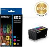 EPSON 802 DURABrite Ultra Ink Standard Capacity Color Combo Pack (T802520-S) Works with WorkForce Pro WF-4720, WF-4730, WF-4734, WF-4740