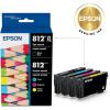 EPSON 812 DURABrite Ultra Ink High Capacity Black & Standard Color Cartridge Combo Pack (T812XL-BCS) Works with WorkForce Pro WF-7310, WF-7820, WF-7840, WorkForce EC-C7000(Ink)