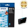 EPSON 812 DURABrite Ultra Ink High Capacity Cyan Cartridge (T812XL220-S) Works with WorkForce Pro WF-7310, WF-7820, WF-7840, WorkForce EC-C7000(Ink)