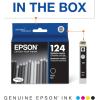 Epson 124 DURABrite Ultra Ink Standard Capacity Cyan Cartridge (T124220-S) Works with Stylus NX-125, NX-127, NX-130, NX-230, NX-330, NX-420, NX-430, Workforce WF-320, WF-323, WF-325, WF-435(Black)
