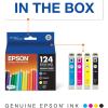 Epson 124 DURABrite Ultra Ink Standard Capacity Cyan Cartridge (T124220-S) Works with Stylus NX-125, NX-127, NX-130, NX-230, NX-330, NX-420, NX-430, Workforce WF-320, WF-323, WF-325, WF-435(Ultra Black and Color Combo Pack)