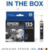 Epson 125 DURABrite Ultra Ink Standard Capacity Black Cartridge (T125120-S) Works with Stylus NX-125, NX-127, NX-130, NX-230, NX-420, NX-530, NX-625, Workforce WF-320, WF-323, WF-325, WF-520