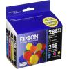 Epson 288 DURABrite Ultra Ink High Capacity Black & Standard Color Cartridge Combo Pack (T288XL-BCS) 288 DURABrite Ultra Ink High Capacity Cyan Cartridge (T288XL220-S)