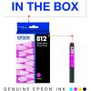 Epson 812 DURABrite Ultra Ink Standard Capacity Magenta Cartridge (T812320-S) Works with Workforce Pro WF-7310, WF-7820, WF-7840, Workforce EC-C7000(1 Count (Pack of 2))