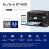 Epson EcoTank ET-4850 Wireless All-in-One Cartridge-Free Supertank Printer with Scanner, Copier, Fax, ADF and Ethernet – The Perfect Printer Office – White, Medium(ET-4850-B)