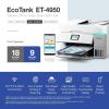 Epson EcoTank ET-4950 Wireless All-in-One Color Supertank Printer with up to 3 Years of Ink, Refillable Tanks, Perfect for Office, 18 PPM, 2.4″ Color Touchscreen, Auto Document Feeder – White