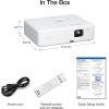 Epson EpiqVision Flex CO-W01 Portable Projector, 3-Chip 3LCD, Widescreen, 3,000 Lumens Color/White Brightness, 5 W Speaker, 300-Inch Home Entertainment and Work, Streaming Ready(CO-W01)