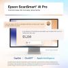 Epson RapidReceipt RR-70W Wireless Mobile Color Receipt & Document Scanner with ScanSmart AI PRO Receipt Management & PDF Software for PC & Mac(RR-70W – Renewed)